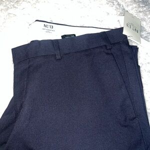H&M Men's Dark Blue Flat Front Shorts